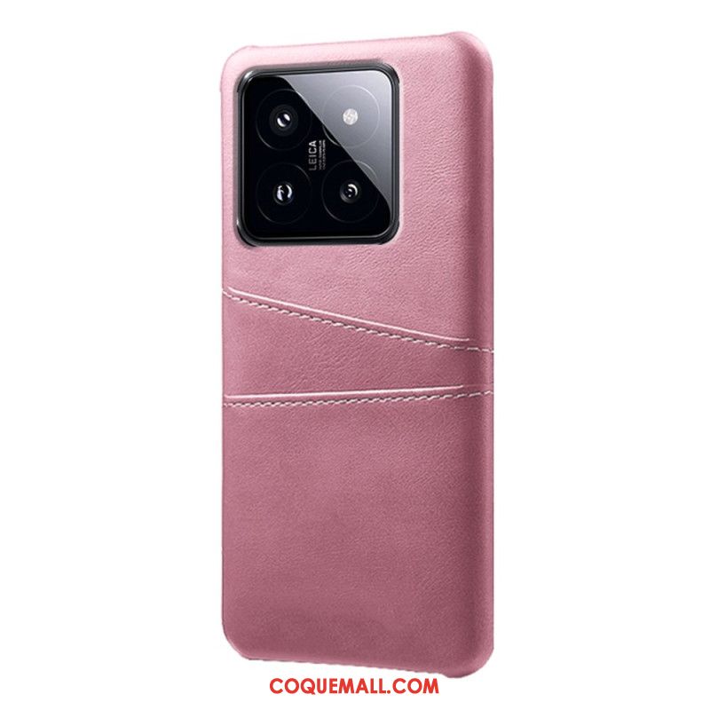 Coque Xiaomi 14 Effet Cuir Double Porte-cartes