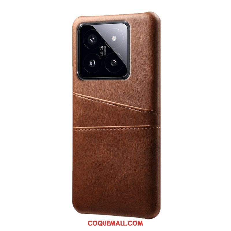 Coque Xiaomi 14 Pro Effet Cuir Porte-Cartes