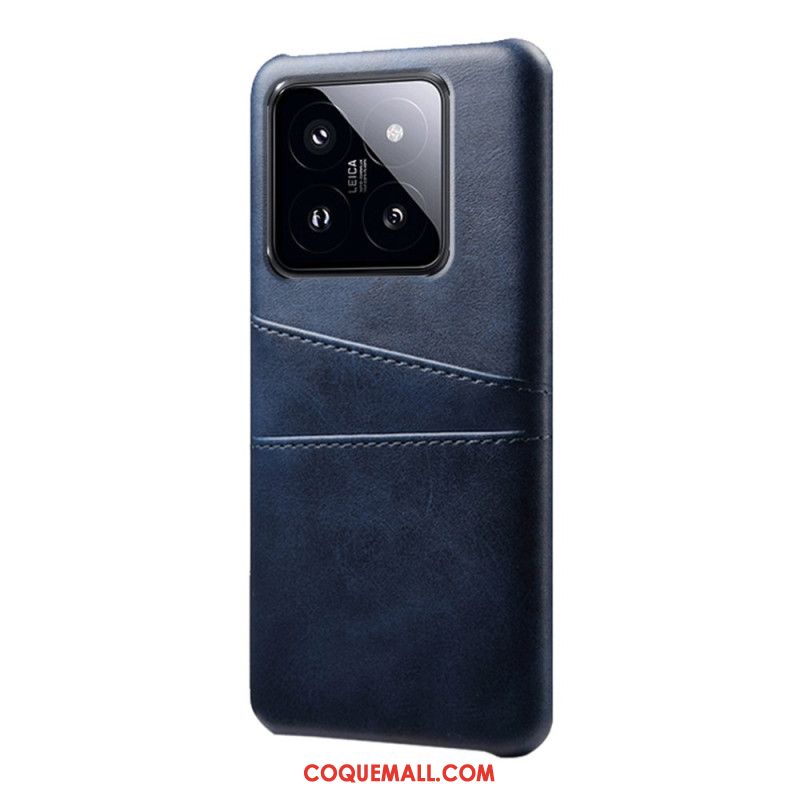 Coque Xiaomi 14 Pro Effet Cuir Porte-Cartes