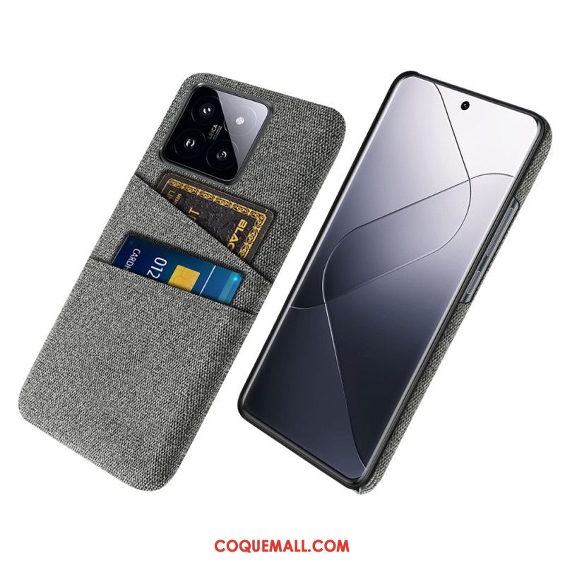 Coque Xiaomi 14 Pro Tissu Porte-Cartes