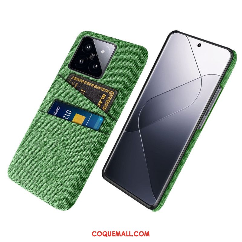 Coque Xiaomi 14 Pro Tissu Porte-Cartes