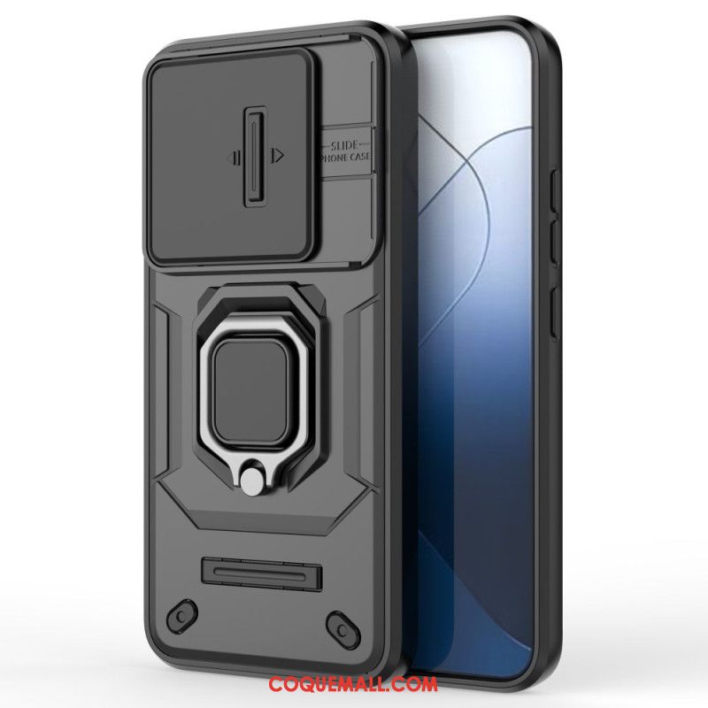 Coque Xiaomi 14 Support Anti-Chute et Protection Objectif Coulissante