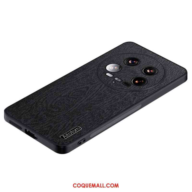 Coque Xiaomi 14 Ultra Style Cuir Texture Bois