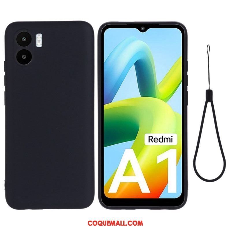 Coque Xiaomi Redmi A1 Silicone Liquide à Lanière