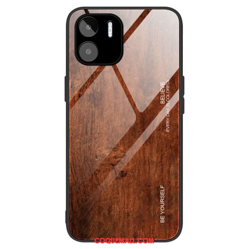 Coque Xiaomi Redmi A1 Verre Trempé Design Bois