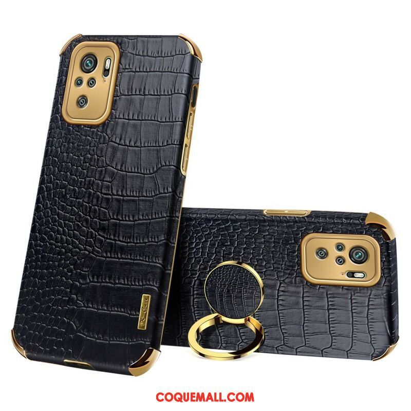 Coque Xiaomi Redmi Note 10/10S/Poco M5s Effet Peau Crocodile