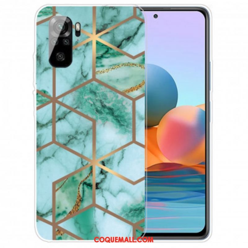 Coque Xiaomi Redmi Note 10/10S/Poco M5s Marbre Géométrie Intense