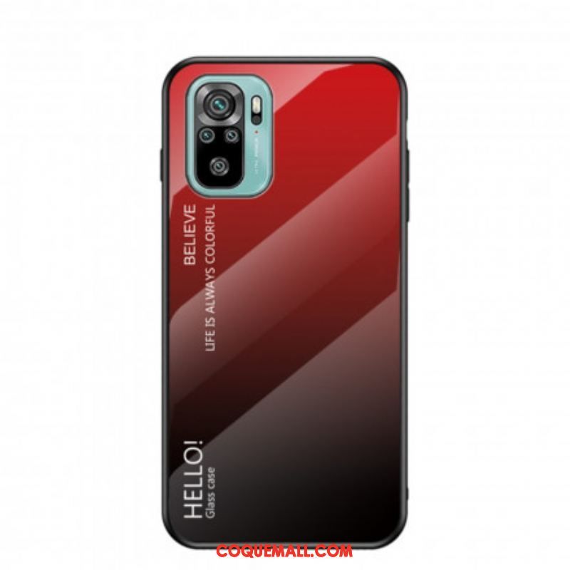 Coque Xiaomi Redmi Note 10/10S/Poco M5s Verre Trempé Hello