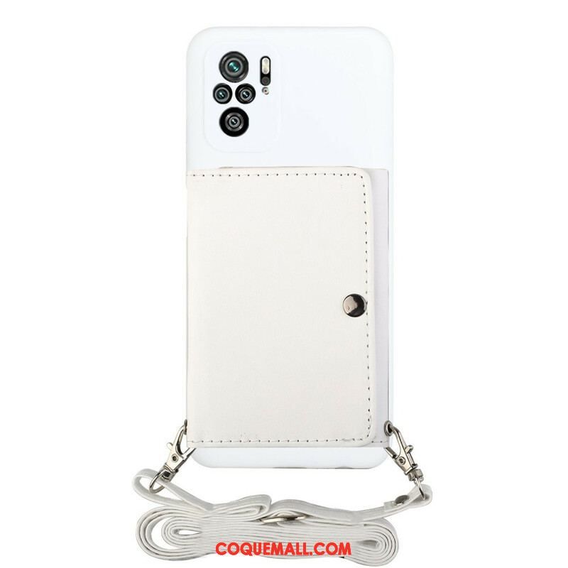 Coque Xiaomi Redmi Note 10/10S/Poco M5s à Bandoulière Porte-cartes