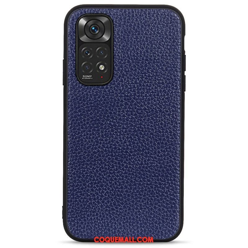 Coque Xiaomi Redmi Note 11 / 11s Cuir Litchi Véritable