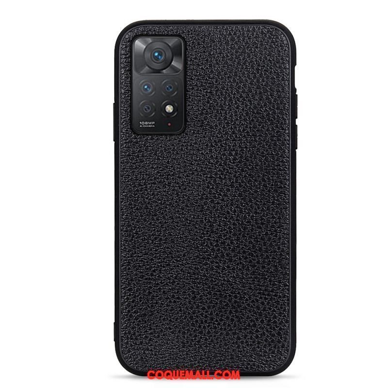 Coque Xiaomi Redmi Note 11 Pro / Note 11 Pro 5G Véritable Cuir Litchi