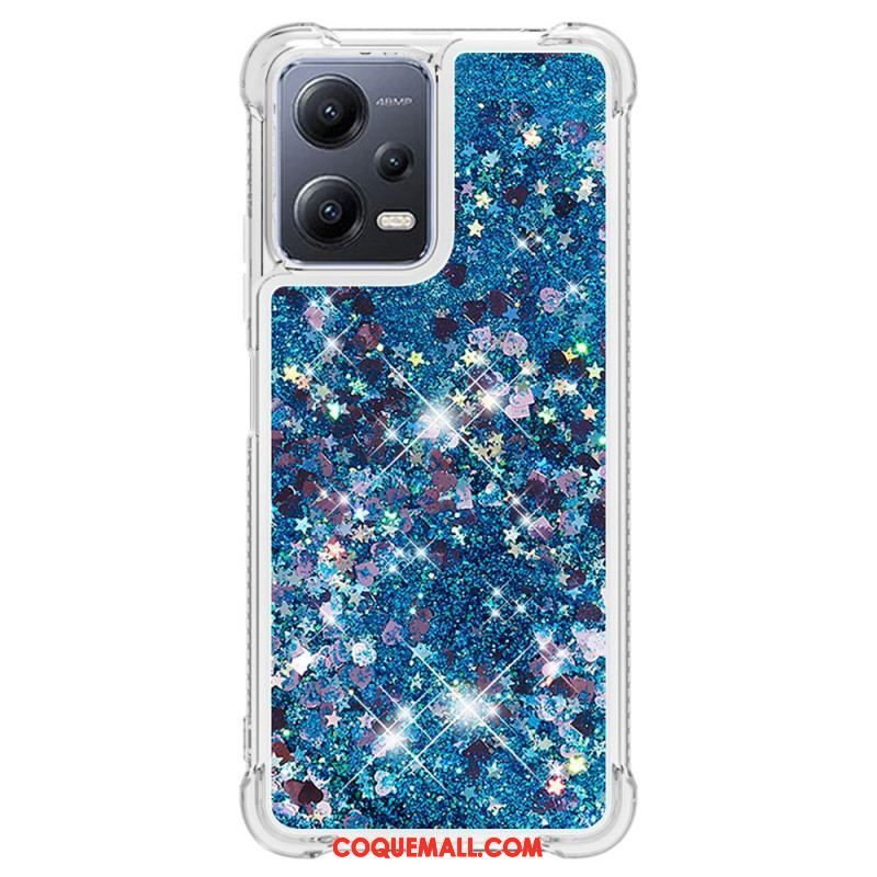 Coque Xiaomi Redmi Note 12/Poco X5 5G Paillettes Colorées