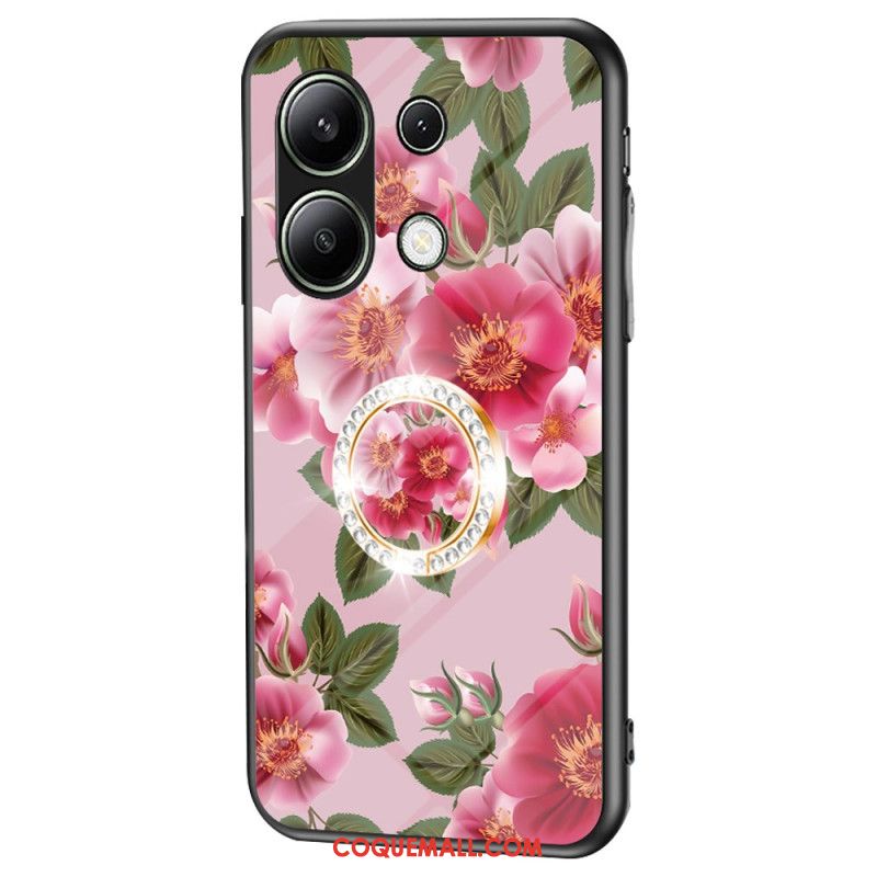 Coque Xiaomi Redmi Note 13 4G Anneau-Support Florale