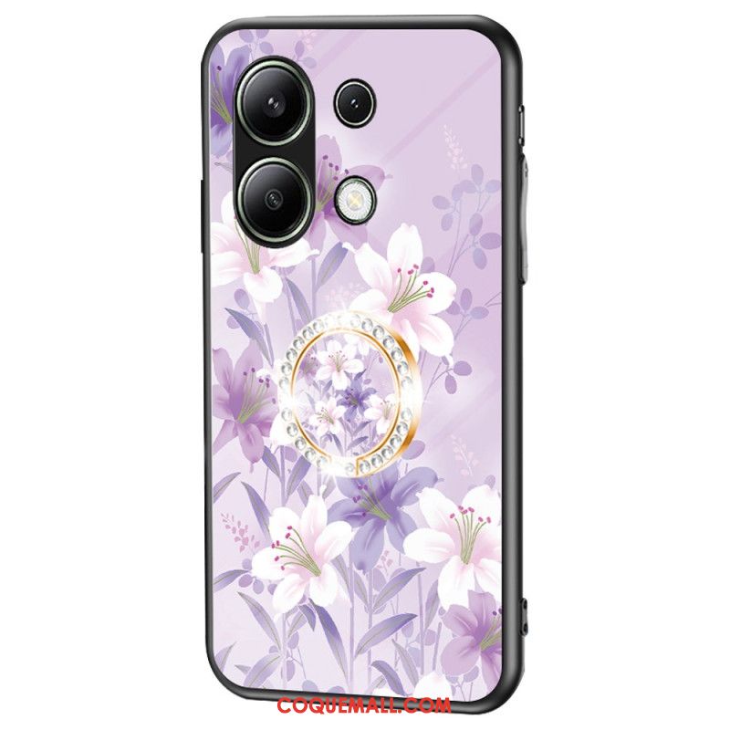 Coque Xiaomi Redmi Note 13 4G Anneau-Support Florale