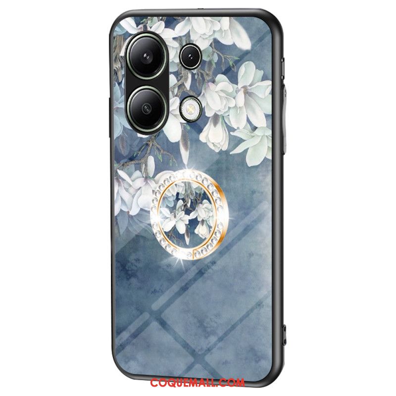 Coque Xiaomi Redmi Note 13 4G Anneau-Support Florale