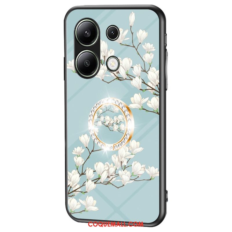 Coque Xiaomi Redmi Note 13 4G Anneau-Support Florale