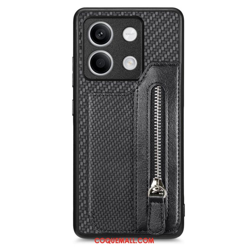 Coque Xiaomi Redmi Note 13 4G Fibre Carbone Porte-Monnaie