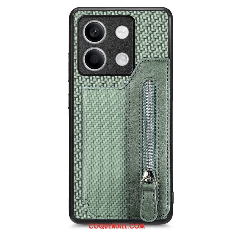 Coque Xiaomi Redmi Note 13 4G Fibre Carbone Porte-Monnaie