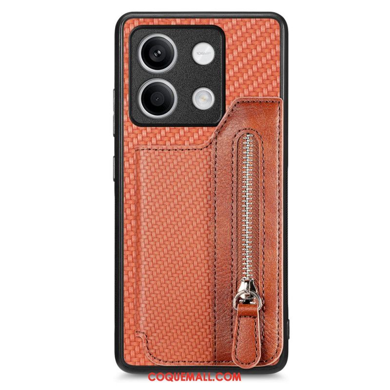 Coque Xiaomi Redmi Note 13 4G Fibre Carbone Porte-Monnaie