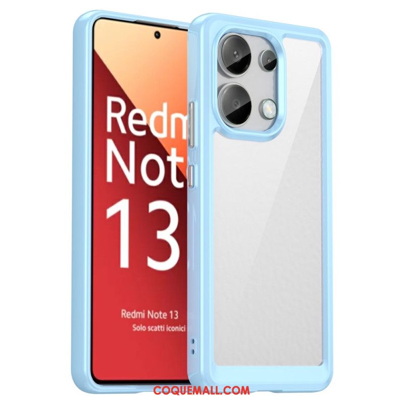 Coque Xiaomi Redmi Note 13 4G Hybride Rebords Colorés