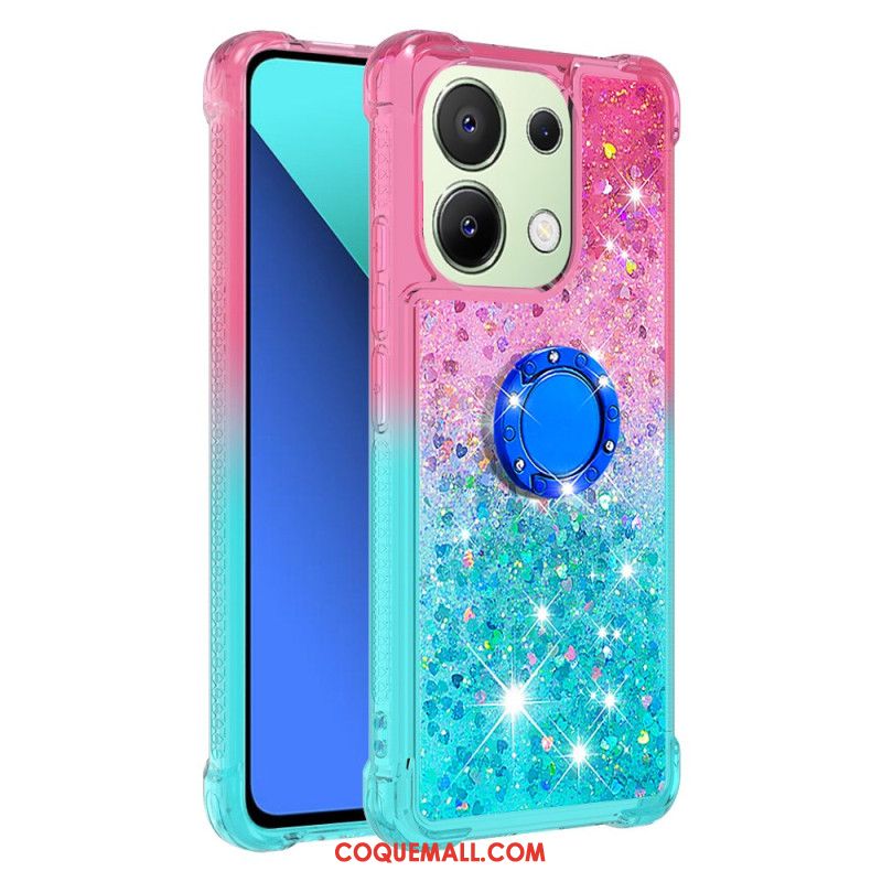 Coque Xiaomi Redmi Note 13 4G Paillettes Anneau-Support