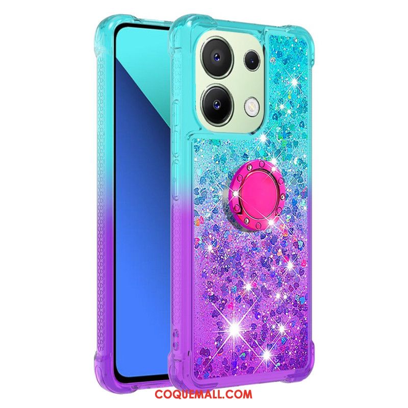 Coque Xiaomi Redmi Note 13 4G Paillettes Anneau-Support