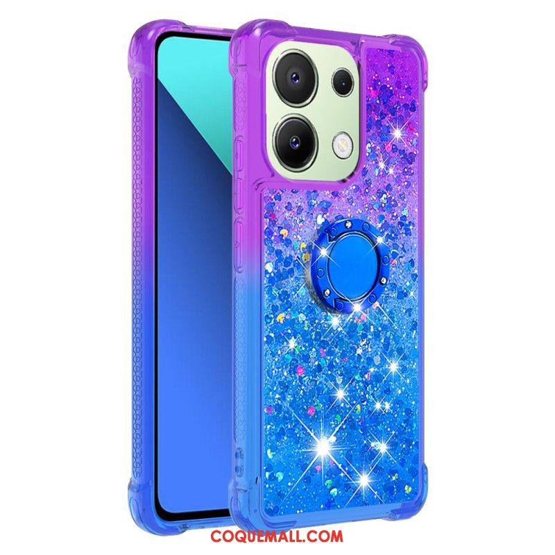 Coque Xiaomi Redmi Note 13 4G Paillettes Anneau-Support