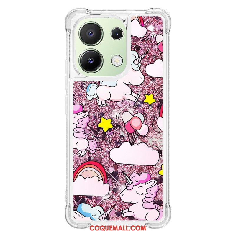 Coque Xiaomi Redmi Note 13 4G Paillettes Motif Cartoon