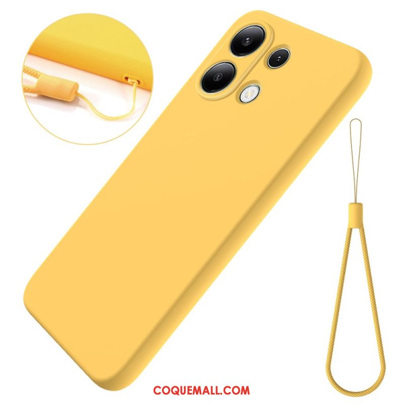 Coque Xiaomi Redmi Note 13 4G Silicone Liquide à Lanière