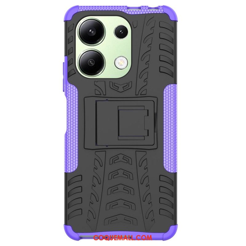 Coque Xiaomi Redmi Note 13 4G Texture Pneu avec Support