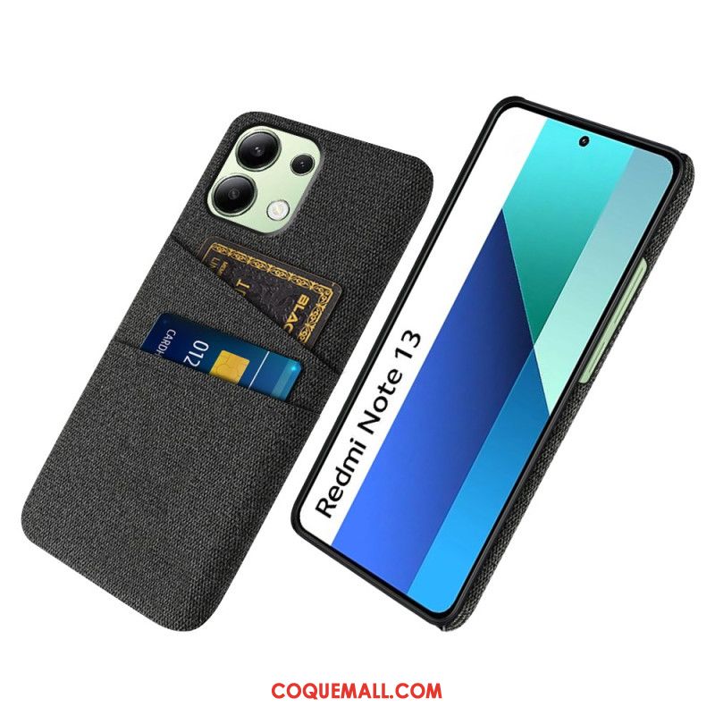 Coque Xiaomi Redmi Note 13 4G Tissu Porte-Cartes