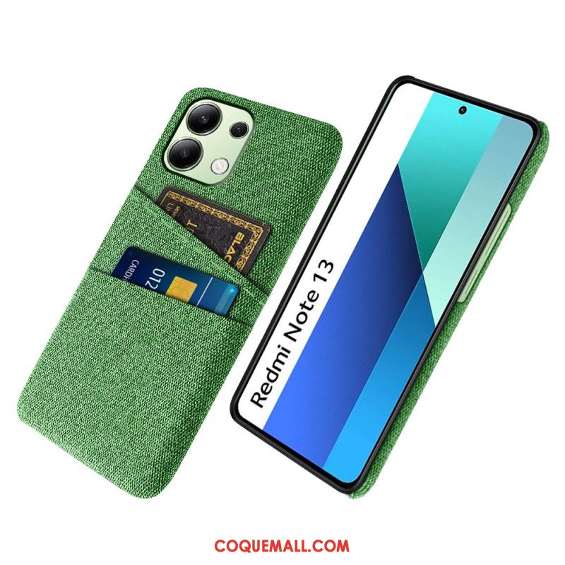 Coque Xiaomi Redmi Note 13 4G Tissu Porte-Cartes