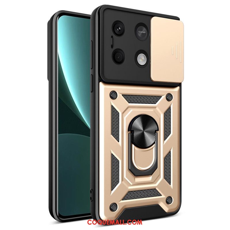 Coque Xiaomi Redmi Note 13 5G Anneau-Support et Protection Coulissante pour Objectif