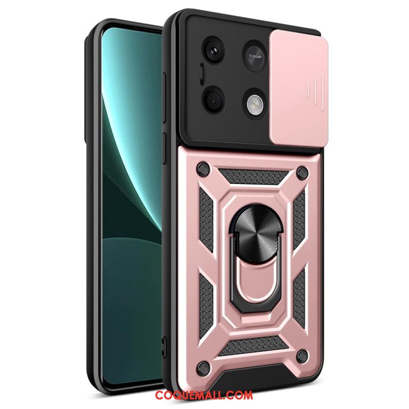 Coque Xiaomi Redmi Note 13 5G Anneau-Support et Protection Coulissante pour Objectif