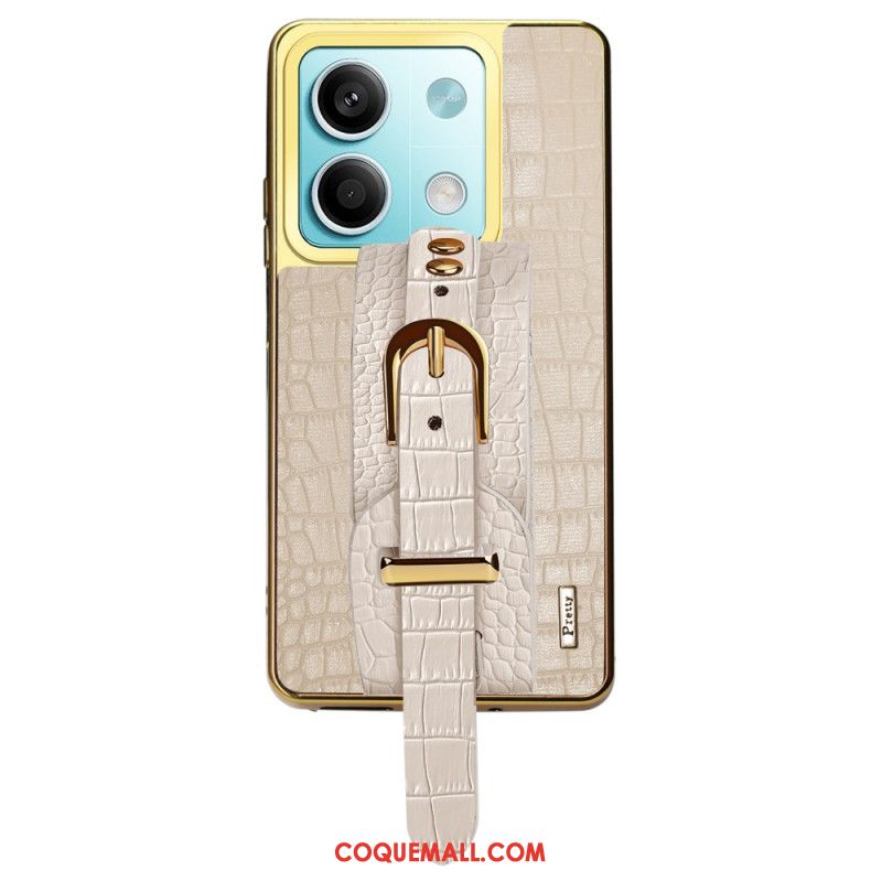 Coque Xiaomi Redmi Note 13 5G Design Bracelet et Texture Crocodile