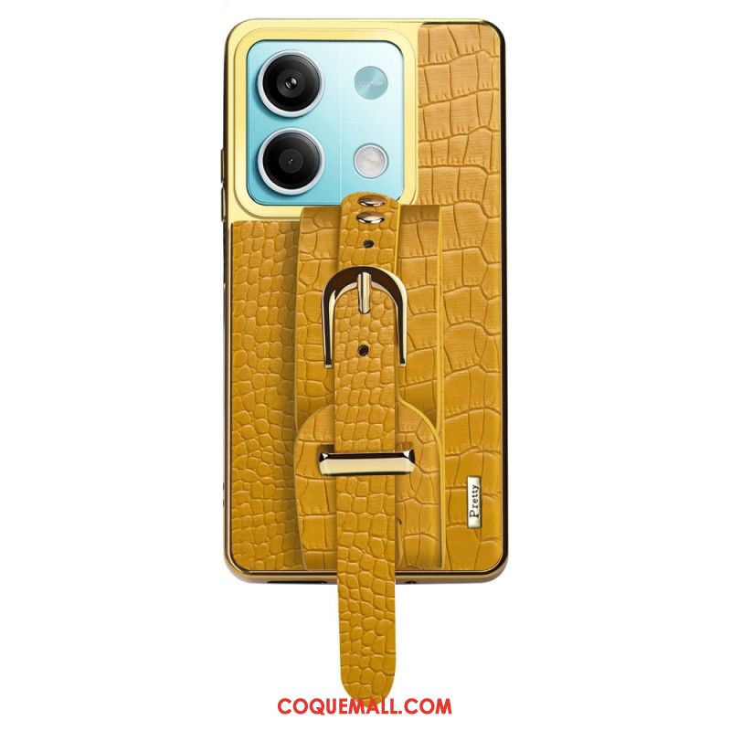 Coque Xiaomi Redmi Note 13 5G Design Bracelet et Texture Crocodile