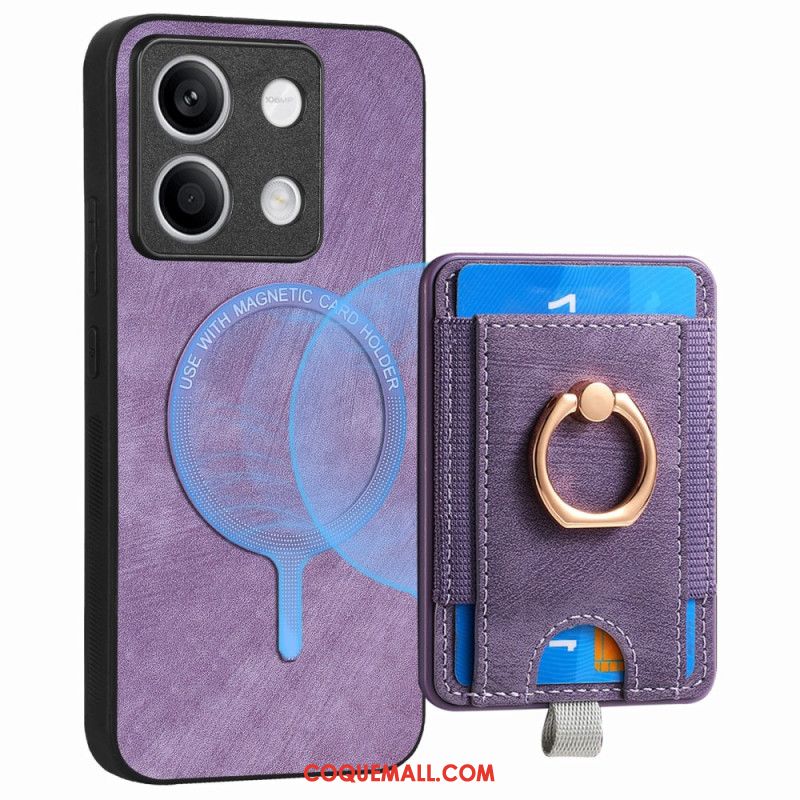 Coque Xiaomi Redmi Note 13 5G Porte-Cartes Détachable et Anneau