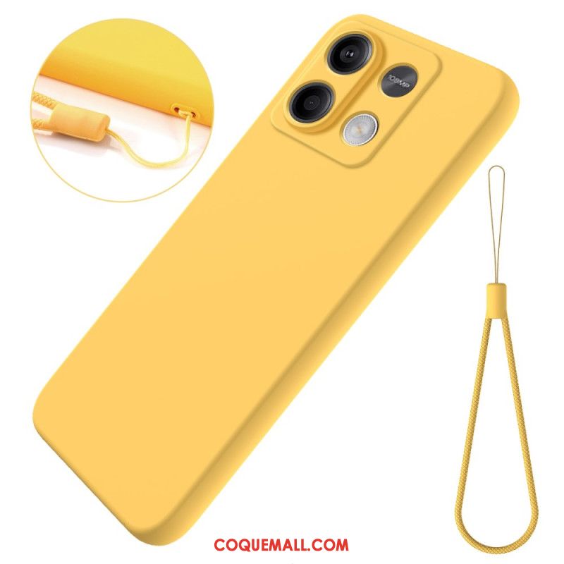 Coque Xiaomi Redmi Note 13 5G Silicone Liquide à Lanière