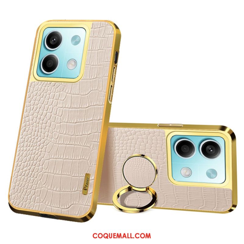 Coque Xiaomi Redmi Note 13 5G Style Crocodile Anneau-Support