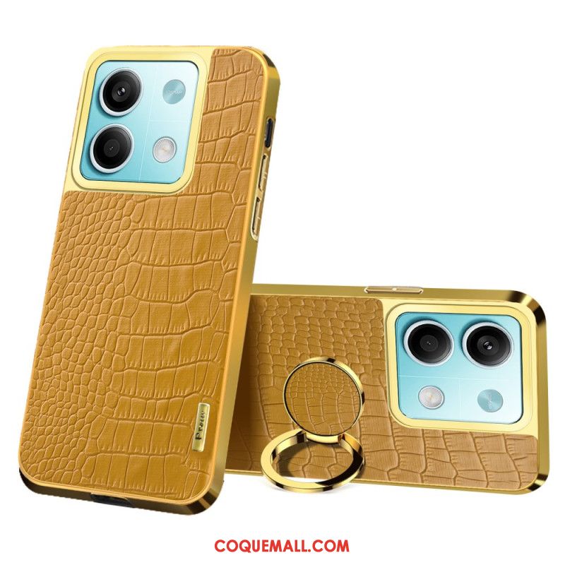 Coque Xiaomi Redmi Note 13 5G Style Crocodile Anneau-Support