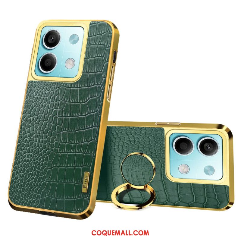 Coque Xiaomi Redmi Note 13 5G Style Crocodile Anneau-Support