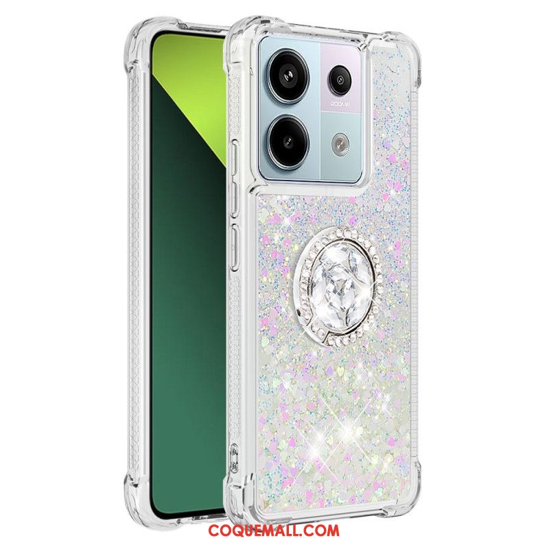 Coque Xiaomi Redmi Note 13 Pro 5G / Poco X6 5G Paillettes Anneau-Support