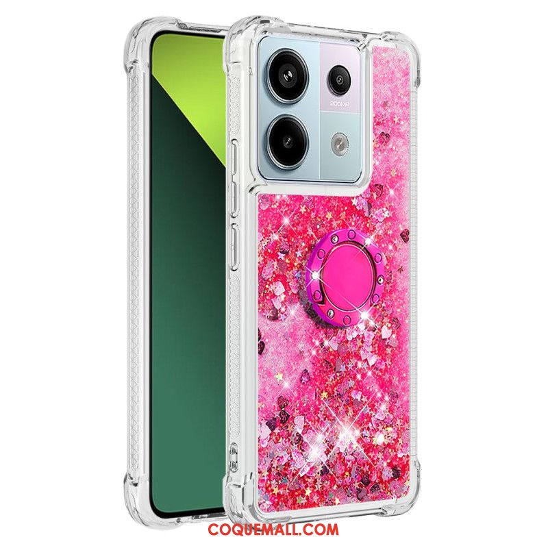 Coque Xiaomi Redmi Note 13 Pro 5G / Poco X6 5G Paillettes Anneau-Support