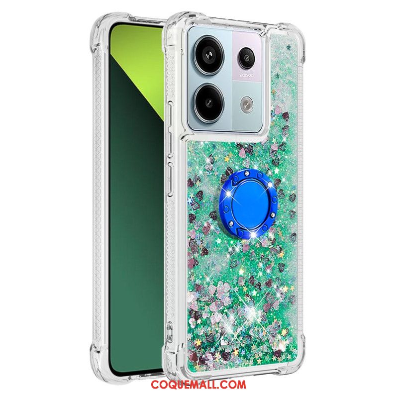 Coque Xiaomi Redmi Note 13 Pro 5G / Poco X6 5G Paillettes Anneau-Support