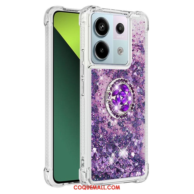 Coque Xiaomi Redmi Note 13 Pro 5G / Poco X6 5G Paillettes Anneau-Support