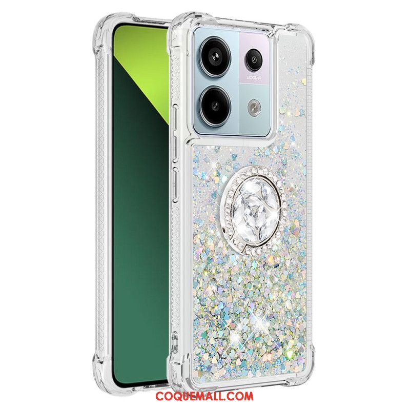 Coque Xiaomi Redmi Note 13 Pro 5G / Poco X6 5G Paillettes Anneau-Support