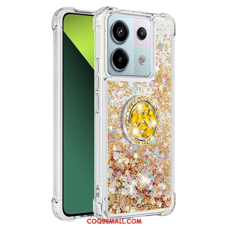 Coque Xiaomi Redmi Note 13 Pro 5G / Poco X6 5G Paillettes Anneau-Support