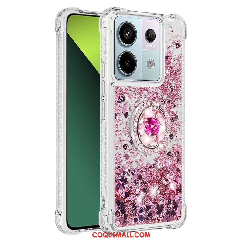 Coque Xiaomi Redmi Note 13 Pro 5G / Poco X6 5G Paillettes Anneau-Support