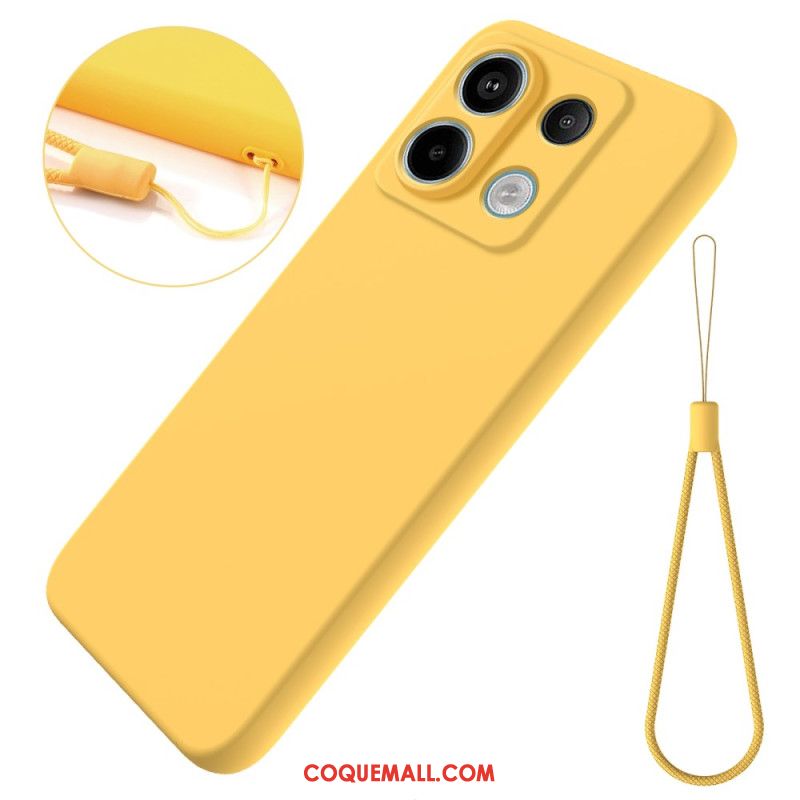 Coque Xiaomi Redmi Note 13 Pro 5G / Poco X6 5G Silicone Liquide à Lanière