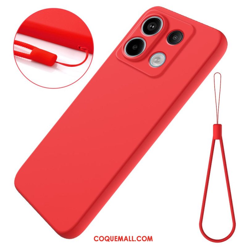 Coque Xiaomi Redmi Note 13 Pro 5G / Poco X6 5G en Silicone Liquide à Lanière